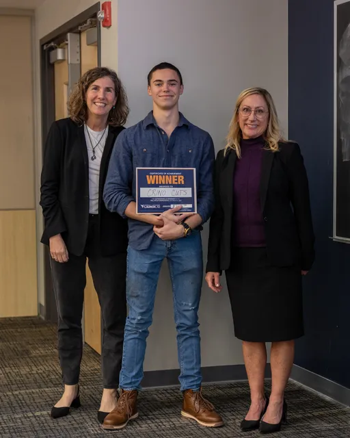 Angelo Crino after winning at one of the fall pitch competitions 